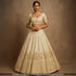 Dyeable Cutdana Zari Sequins Embroidered Shimmer Tissue-F4848